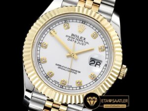 R2DJ0220E - DJ2 41mm Jub Flt YGSS White Diams BP Swiss 2836 - 01.jpg